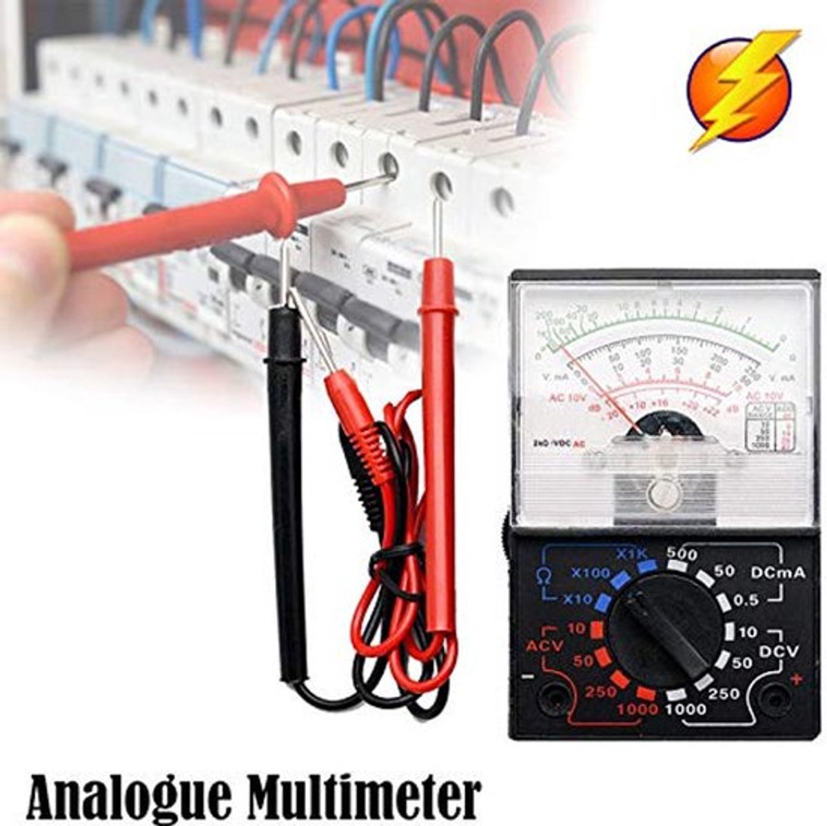 Analoge Multimeter Voltimeter Elektrische Continuïteit Tester YX 1000A AC DC Stroom Weerstand Meten Meter