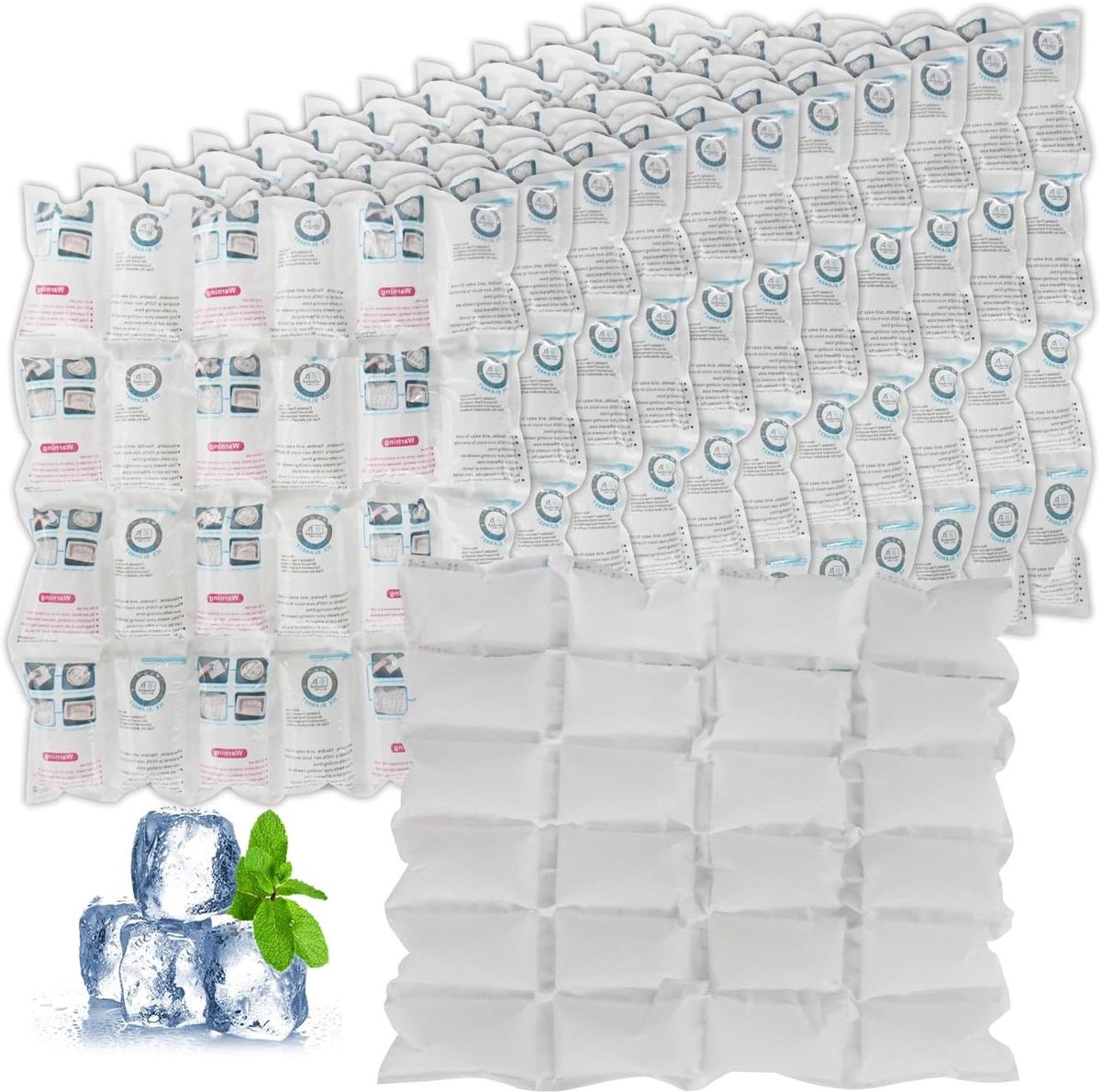 IJs Packs - Koel elementen - Voedsel koel houden - Herbruikbaar - 12 stuks - Blauw