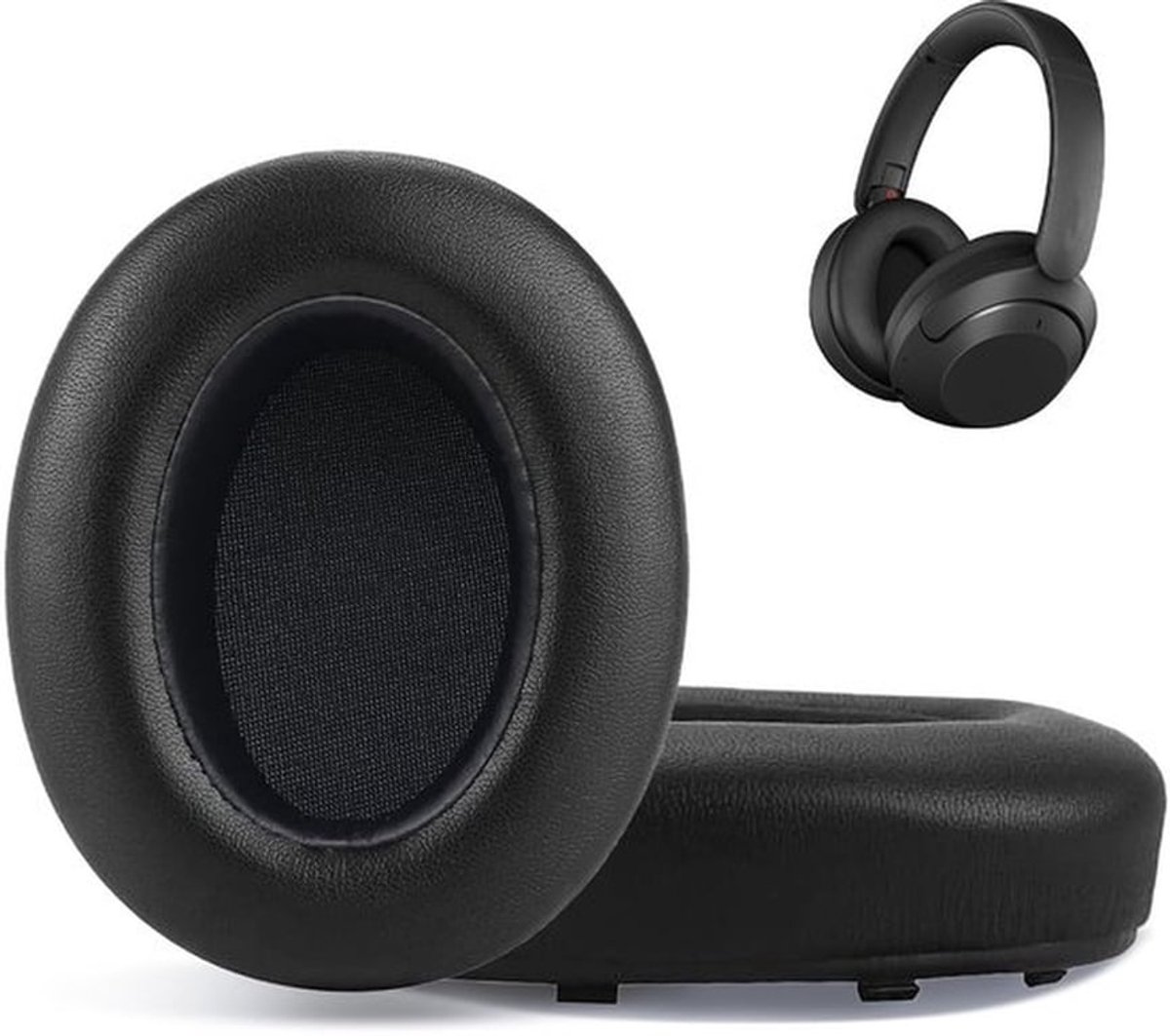 Vervangende oorkussens voor Sony WH-XB910 XB910N Extra Bass Noise Cancelling Hoofdtelefoon, Hoofdtelefoon Oorkussens, Headset Oorkussens, Oorkappen Cover (Zwart)