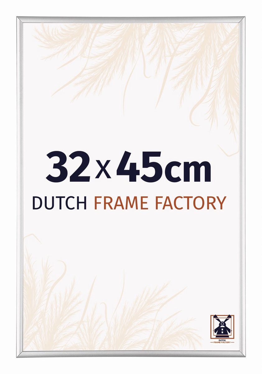 Dutch Frame Factory Fotolijst 32x45 cm - Aluminium - Zilver Hoogglans - Kampen