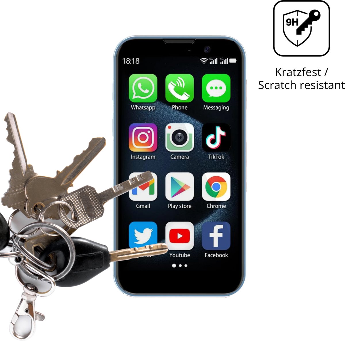 dipos – 4x Beschermfolie geschikt voor Simvalley Mobile XL-970 | Krasbestendige & heldere Screenprotector Ultra-Thin