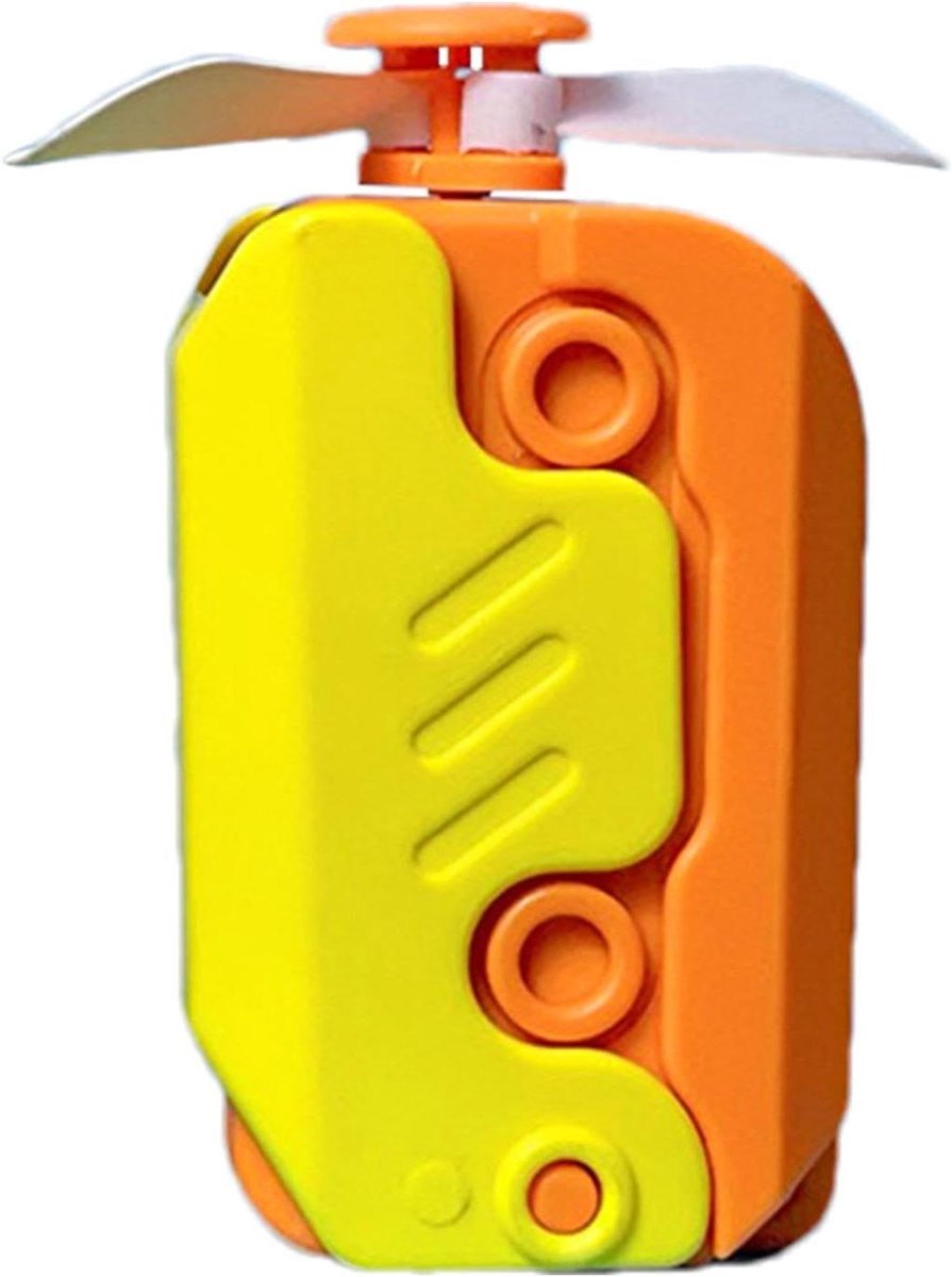 Handventilator - Zakventilator - Reizen - Grappig ontwerp - 3 snelheden - Geel