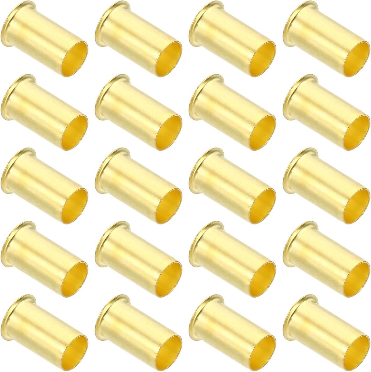 Messing Compressie Insert, 40 Pack 10mm OD x 8mm ID Tube Insert Tube Ondersteuning Compressie Fitting Assortiment Kit voor Water Olie Luchtpijp