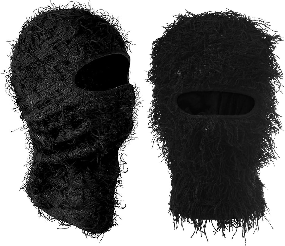Winddicht Volgelaatsmasker - 2 Stukken Fuzzy Winterhoeden Warm voor Mannen Vrouwen Buiten Skiën Wandelen