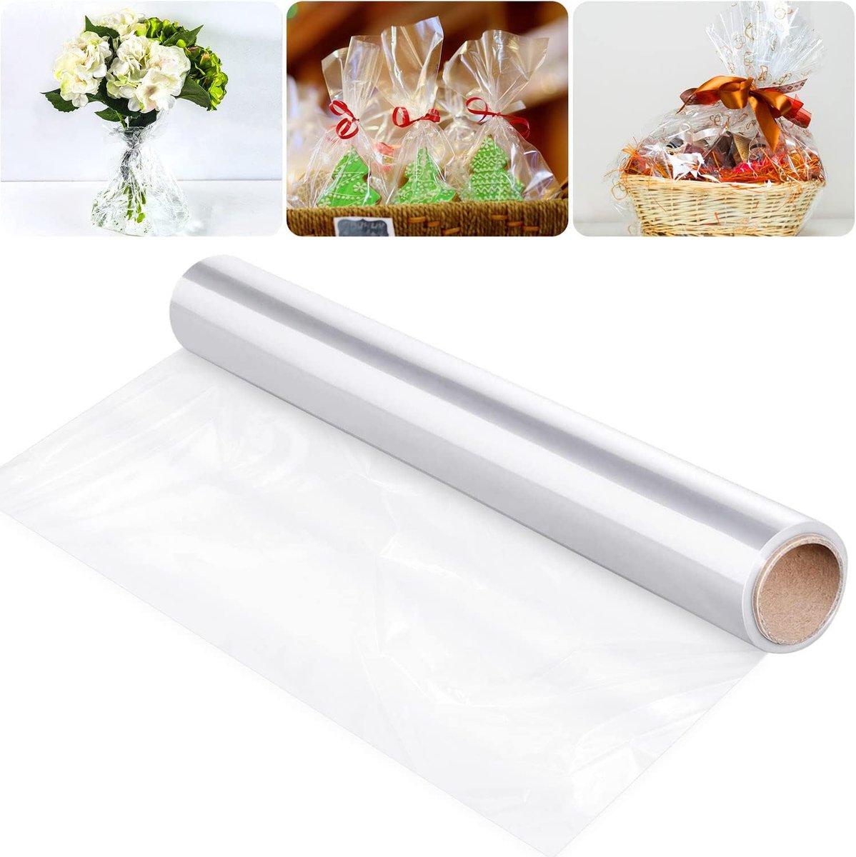 Cadeaupapier, 80 cm x 30 m, geschikt voor bruiloften, bloemisten, verjaardagen