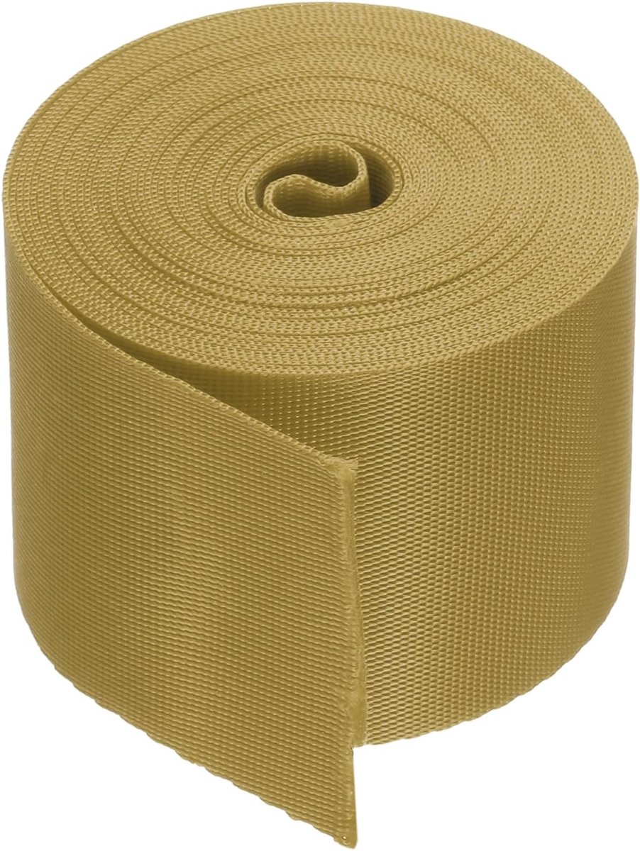Platte nylon riem van 5 cm van 5 m, lichtbruine polypropyleen riem voor rugzak, bagagedrager, outdoor klimmen, doe-het-zelf handwerk