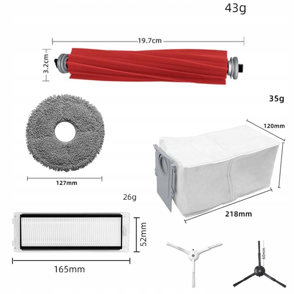 AreoSe - Accessoireset voor Roborock Q Revo - Czarny