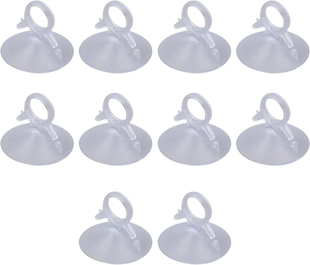 zuignaphaken, 10 stuks PVC voorruit zuignap transparante zware auto glas zuignap met trekring vacuüm zuignappen voor raam, doorzichtige muur, zonnepaneel, keramische tegels
