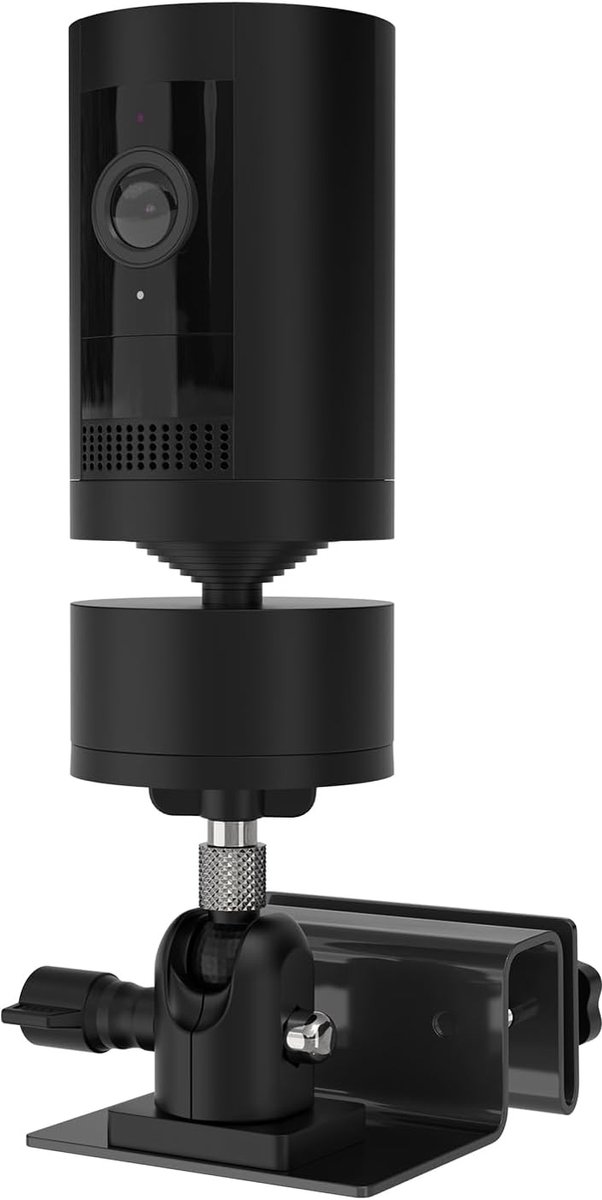 Goot Mount Compatibel met R-ing Pan-Tilt Mount, ook geschikt voor Rin g Stick up Cam/Outdoor Camera Plus, en camera's met 1/4" schroef, goot Mount | Zwart