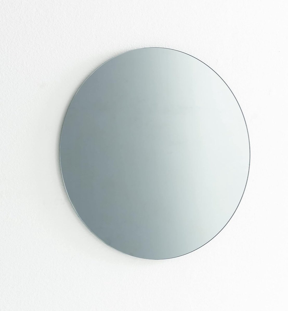 Ronde spiegel, 60 cm, ronde wandspiegel, donkergrijs, gemaakt in Italië