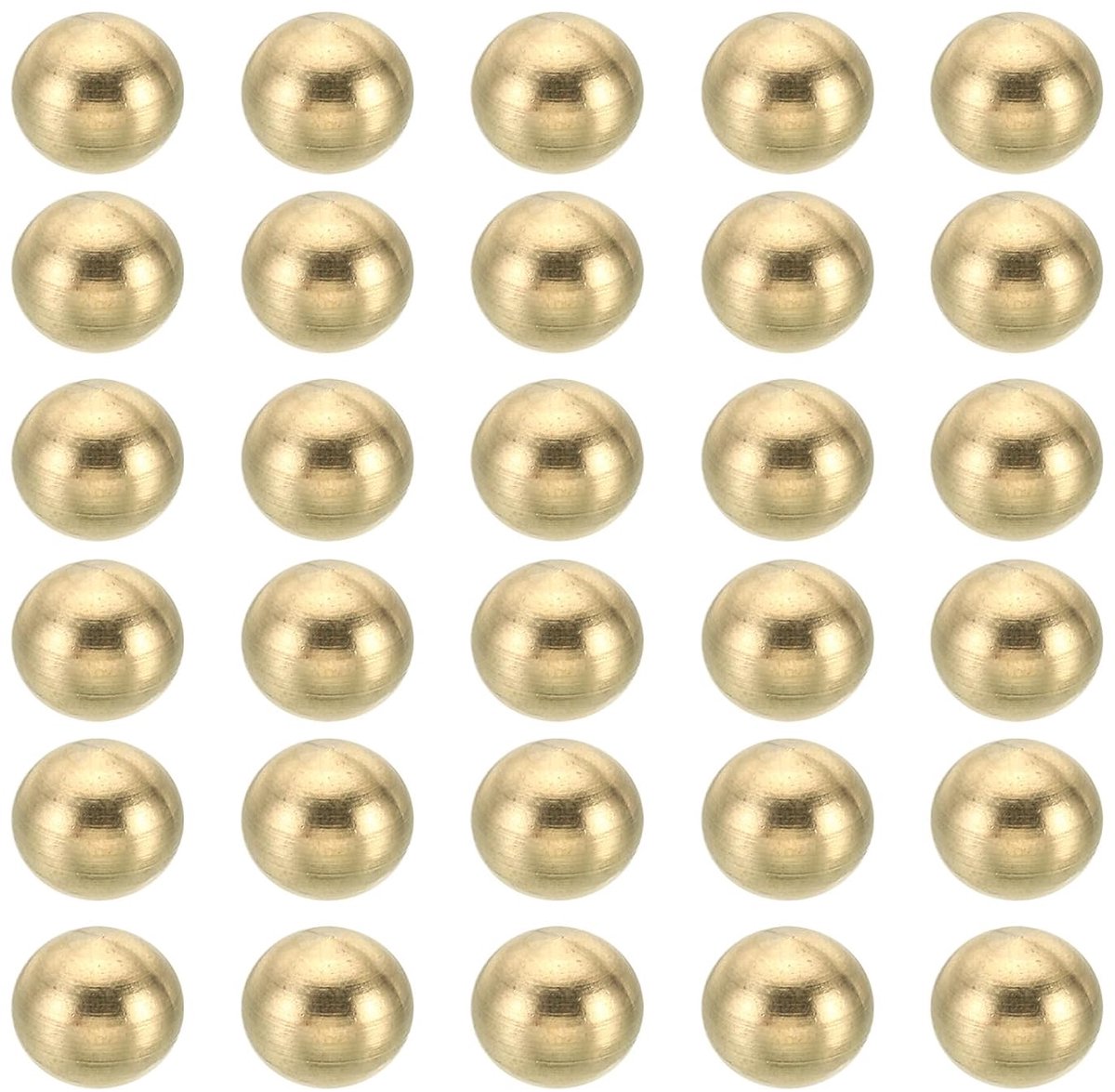 Kroonmoeren met schroefdraad M6 x 12 mm, 30 stuks messing kogeldoppen voor lampdecoratie, schroeven, moeren voor meubels, verlichting of doe-het-zelfproject