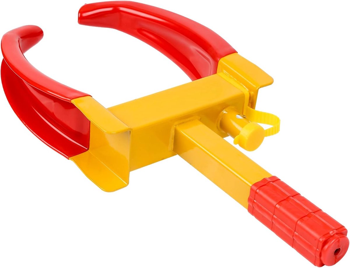 bandenklauw, parkeerklem, wielslot, diefstalbeveiliging, universeel, verstelbaar voor auto's, caravans, aanhangers, pvc-bescherming, anti-boorslot