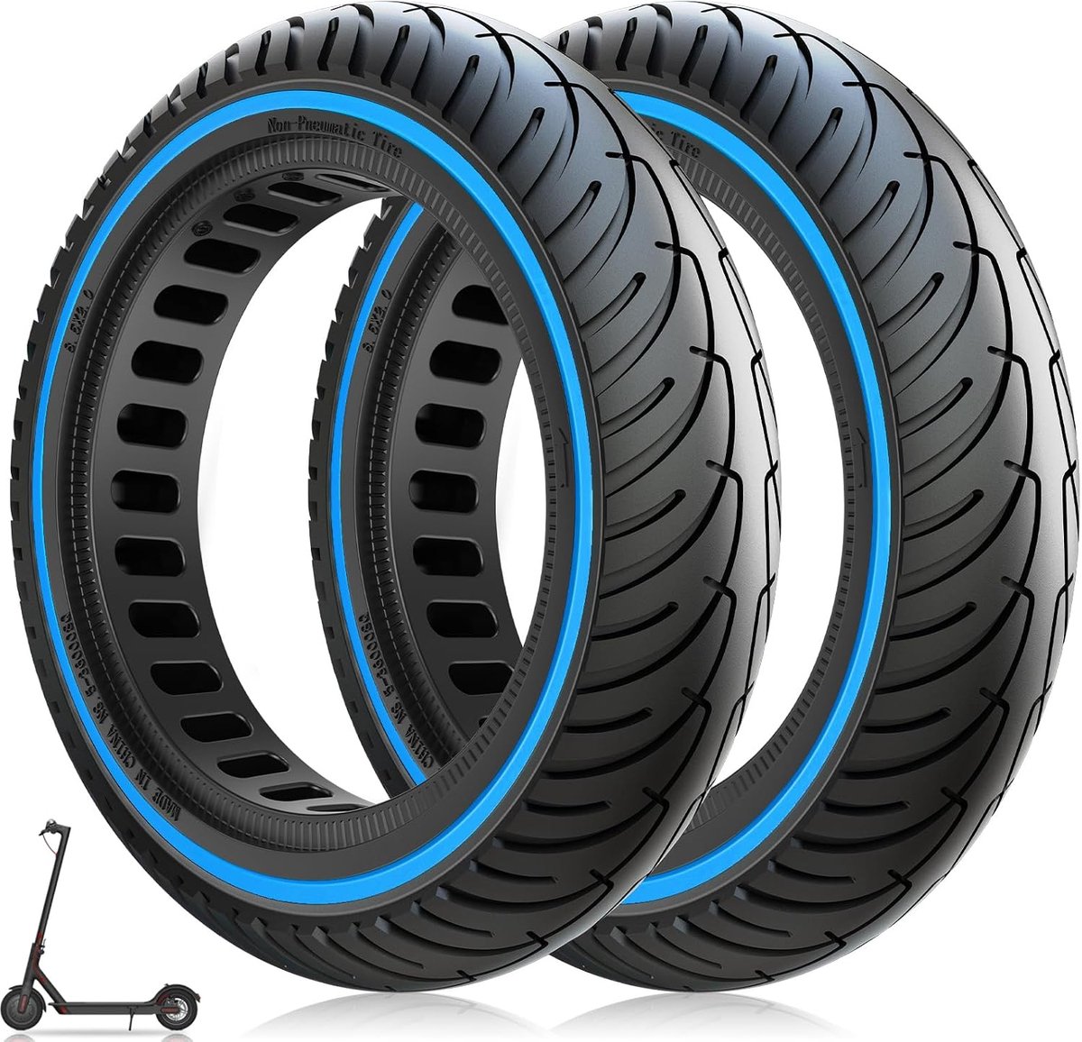 step, 8 1/2 x 2 inch, voor Xiaomi M365 Pro Pro2 1S 3, massief rubber, pechbestendig, wiel elektrische step 8,5 inch, 50/75-6.1 antislip reservebanden