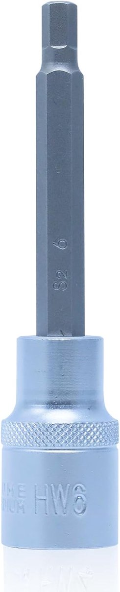 dopsleutelinzetstukken, zeskant, binnenzeskantige adapter 6 mm, CRV stalen dopsleutels zeskant dopsleutels