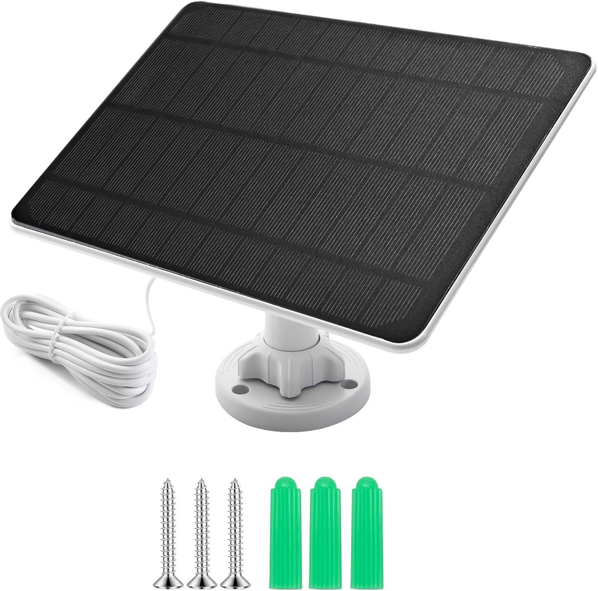 Zonnepaneel zonnepaneel voor ringcamera 5 V 5 W met ring spotlight Cam/Pro/Plus accu & Stick Up Cam/Pro accu met barrel plug 4 m oplaadkabel IP65 waterdicht zonne-oplader voor zonne-energie DIY
