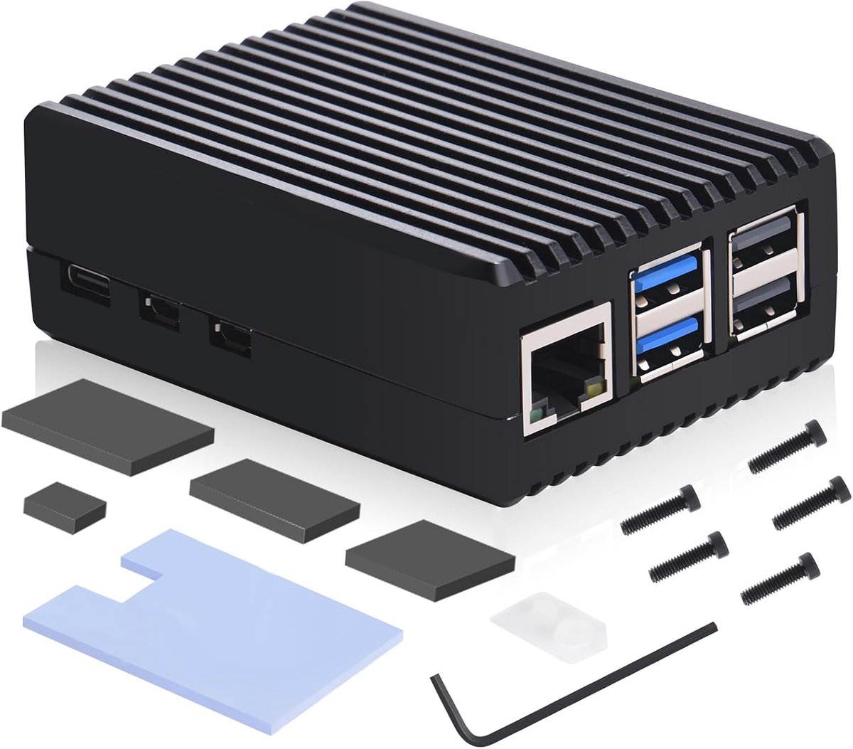 Raspberry Pi 5 Behuizing - Armor Case Met Passieve Koeling, Aluminium Metalen Behuizing Voor 4GB/8GB Modellen
