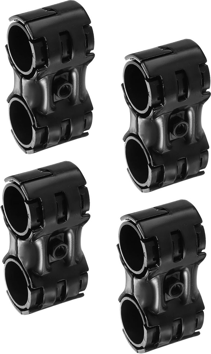 4 stuks dubbele aansluiting-parallelle buisklemmen, 1-1/8 inch zadel-holle metalen verbindingsstukken