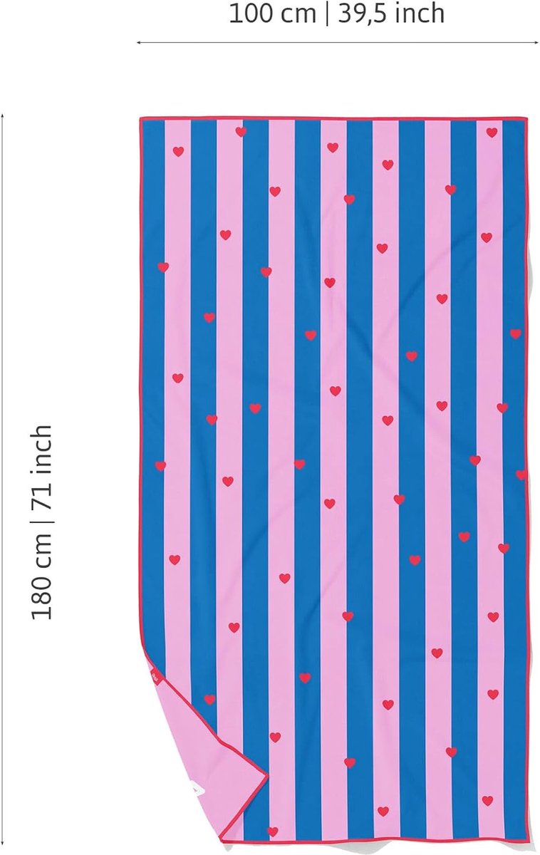 – Strand-/zwemhanddoek voor kinderen met spel – Ultrasneldrogende microvezel, zandvrij – compact, licht (Vuurtoren, L - 180 x 100 cm)