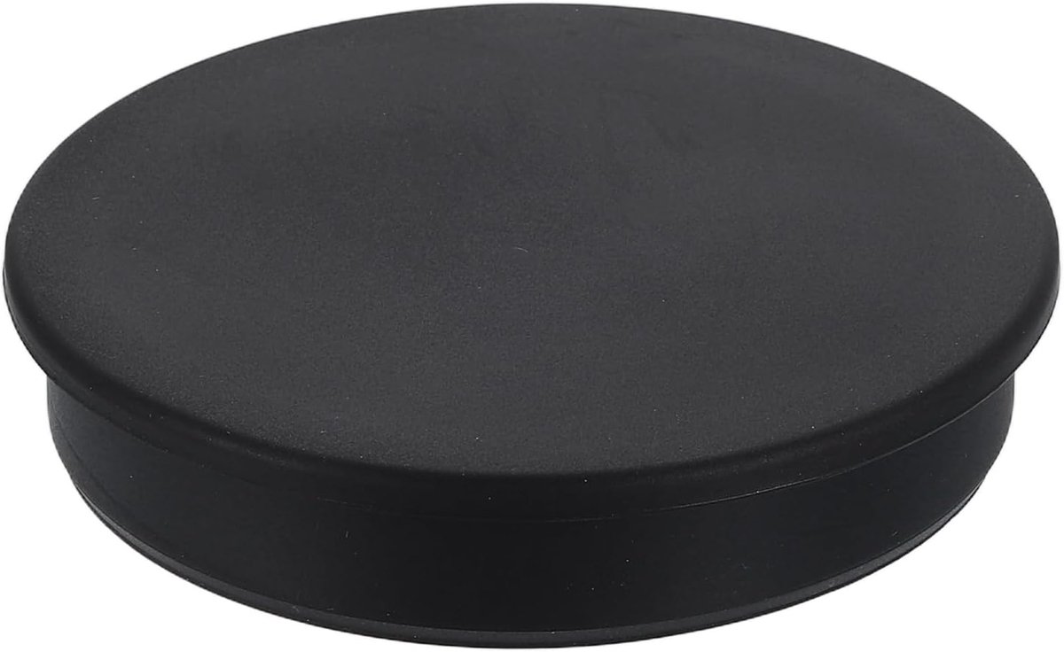 Siliconen dop, ronde rubberen doppen, waterdicht, flessenstoppen, buiseinddoppen voor 77 mm/3,03 inch gat voor badkamerfles, zwart