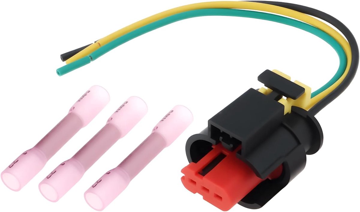 Bobine Plug Harnas met 3 Roze Crimp Connectors 284425-1 Compatibel met Opel