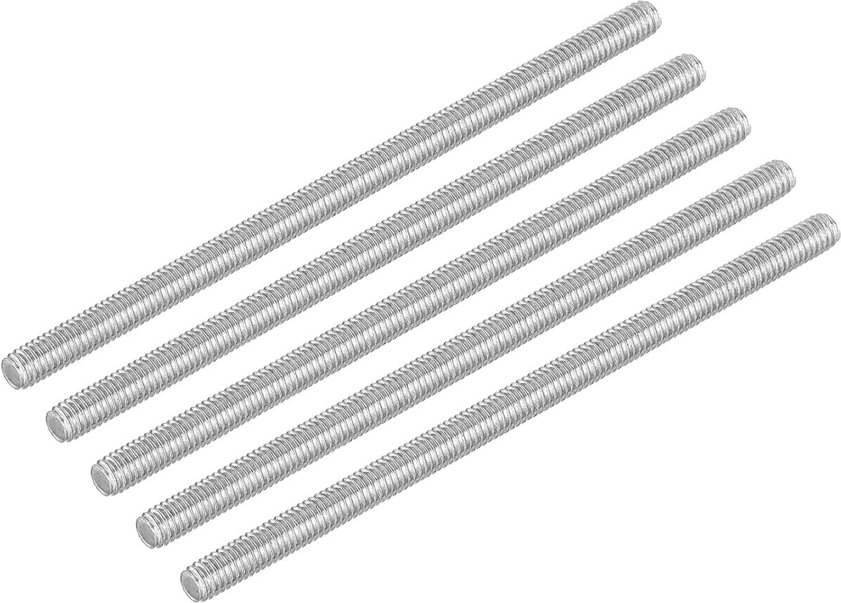 10 stuks M4 x 80 mm volledige schroefdraad stang 304 roestvrij staal rechtse schroefdraad staven voor ankerbouten, klemmen, haken en U-bouten, 0,7 schroefdraadhelling
