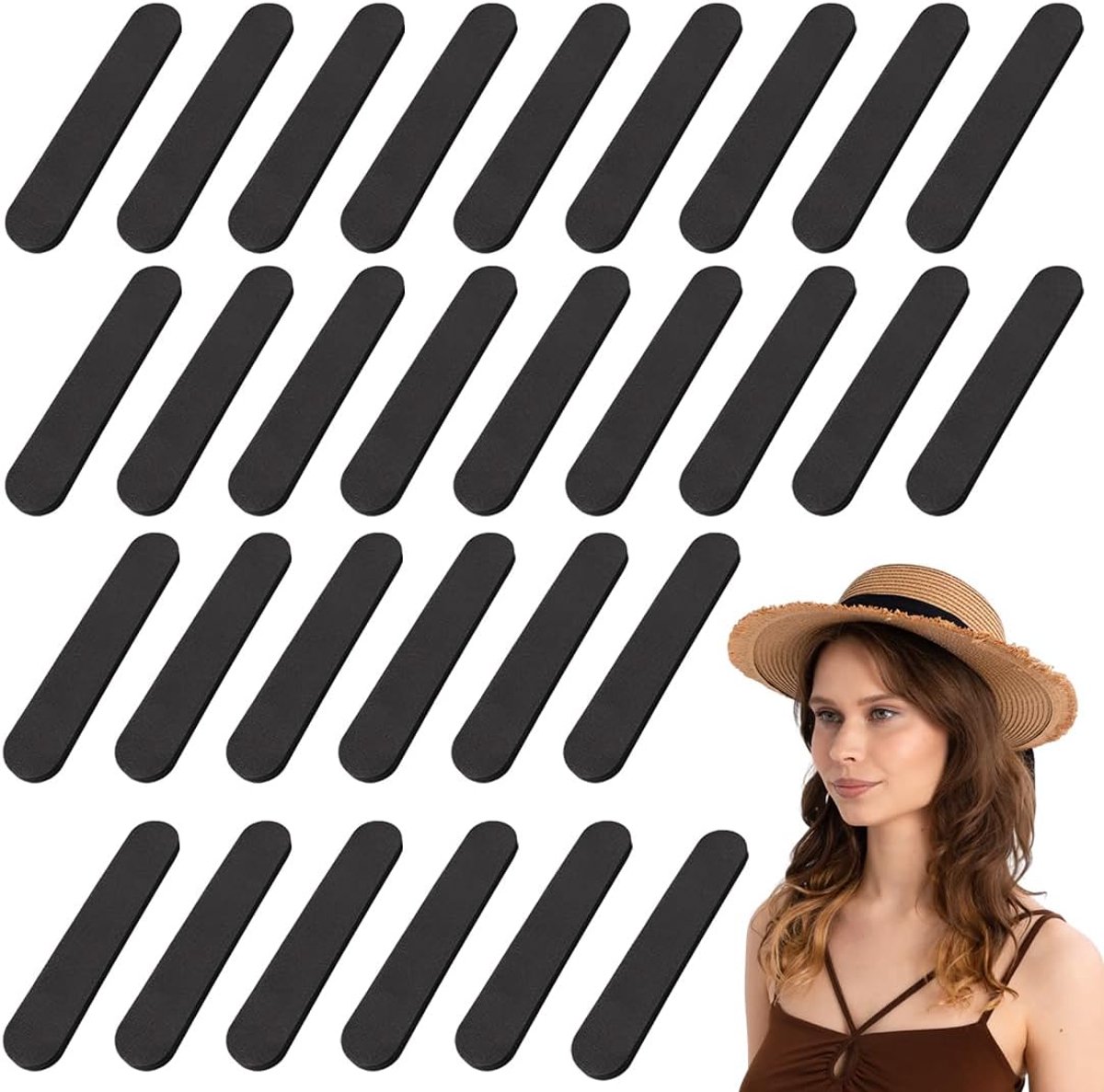 20 stuks hoedmaat, plakband, schuimreduceerband, hoed, maat reduceerder, zelfklevend, voor hoeden en mutsen, hoed, zweetband voor mannen en vrouwen