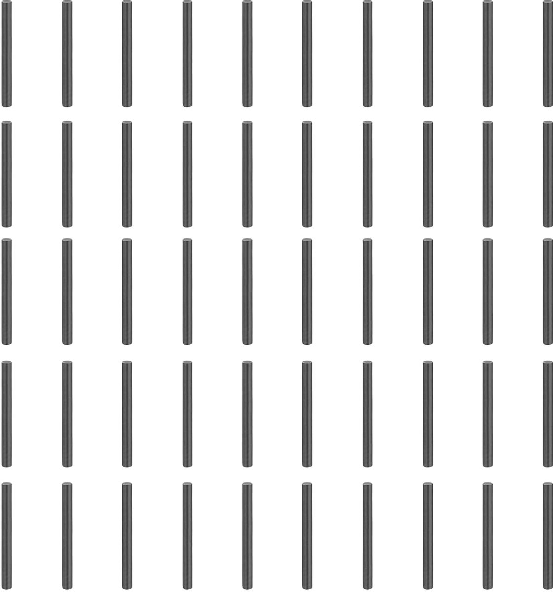 50 stuks 1,5 mm x 16 mm plugpennen 304 roestvrij staal cilindrische planksteunpinnen afgeschuinde uiteinden stiftstang bevestigingselementen metalen plankpennen zwart