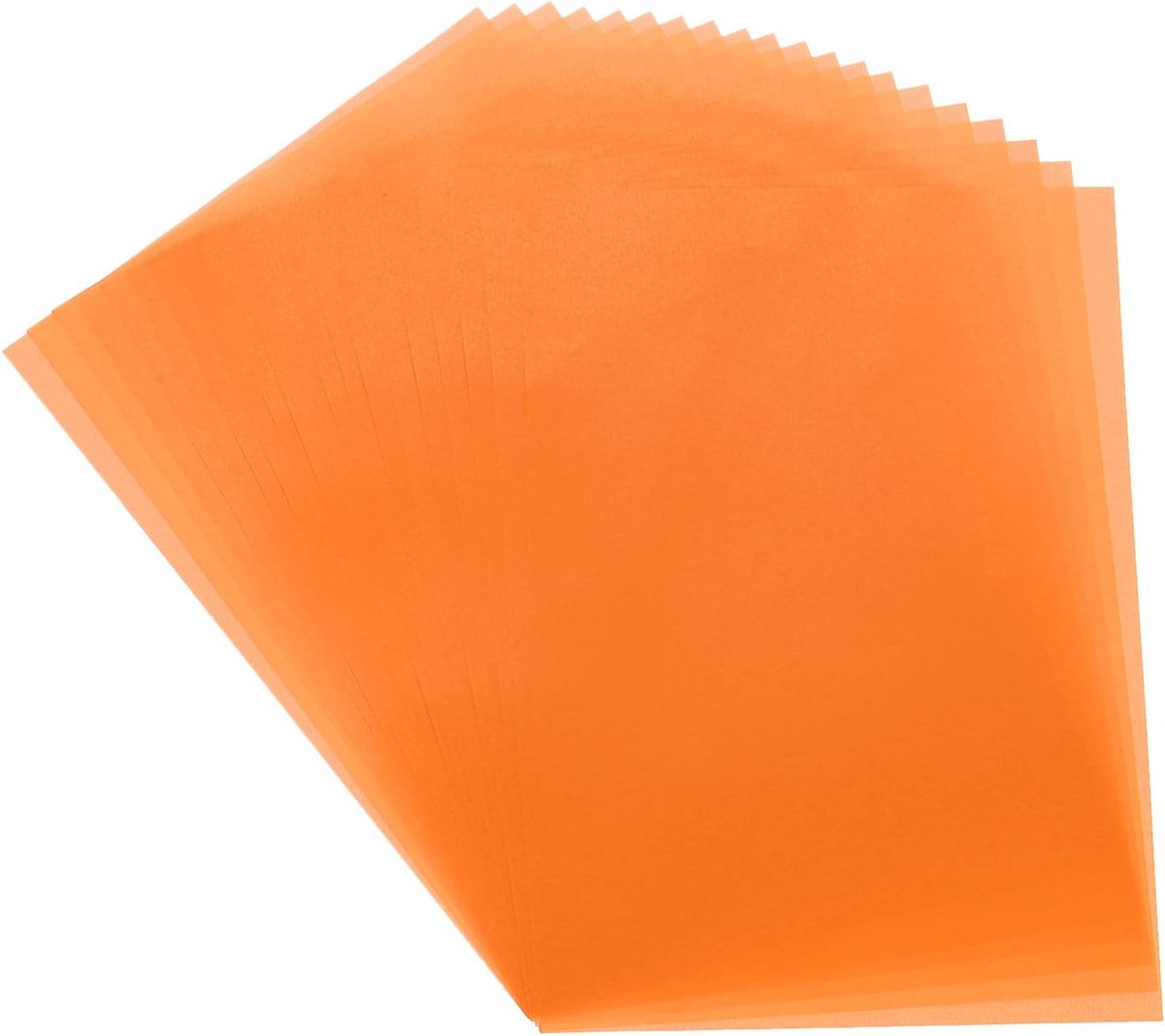 Perkamentpapier, 40 vellen, oranje, transparant, 20 x 14 cm, bedrukbaar perkamentpapier, transparante perkamentvellen voor bruiloftsuitnodigingen, inkjet, laserprinter