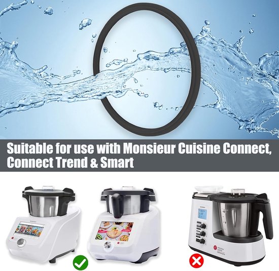 Cuisine Connect, afdichtring voor mixer, afdichtring, deksel voor monsieur cuisine connect, gemaakt van BPA-vrij, voor Monsieur Cuisine Connect, Connect Trend & Smart — afbeelding 2