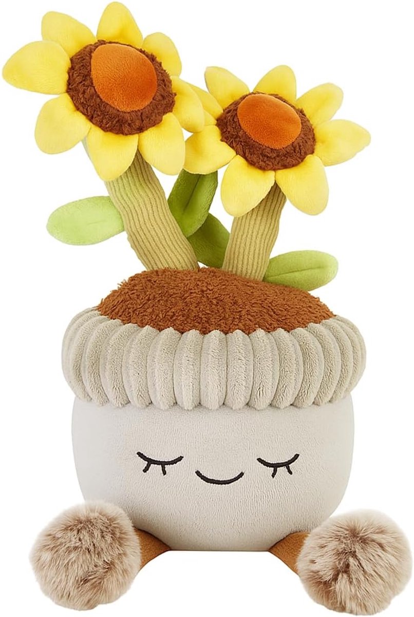 Knuffeldier Plant Bloem Zonnebloem Pop Stof Planten Materiaal Beeldje Decoratie