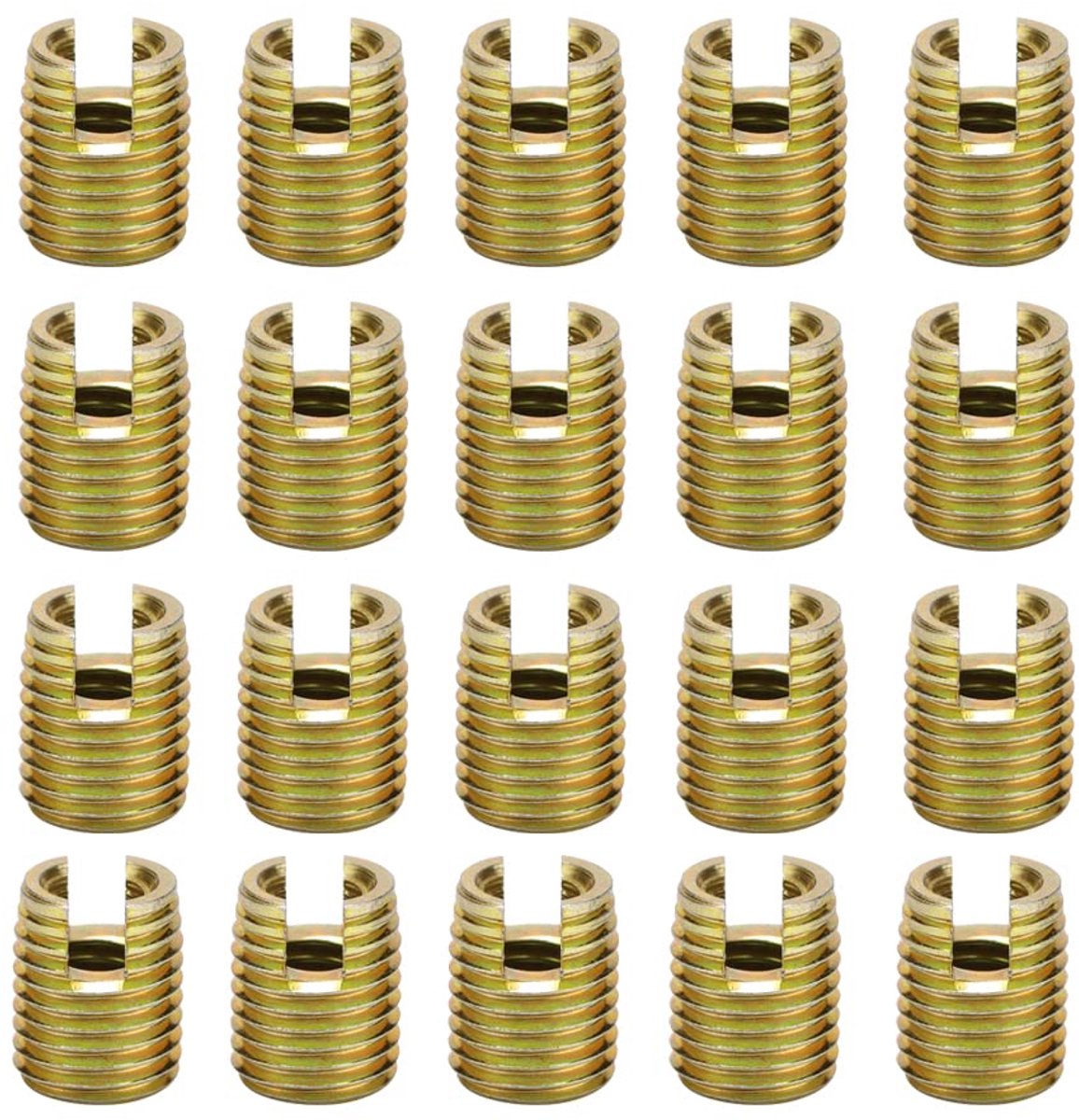 Schroefdraadinzetstukken, Akozon 20 stuks 302 Koolstofstaal Zelftappende schroefdraad Inzet Schroef Reparatieset (intern M12* 1,75 Extern M16*1,5: 22mm)