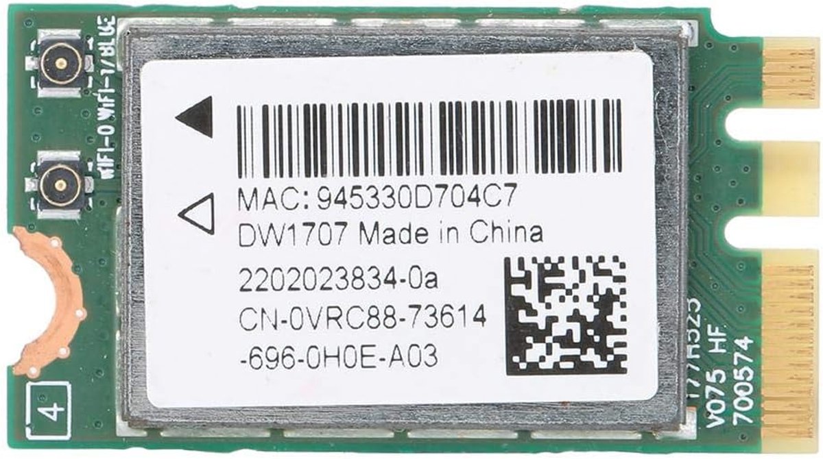 Netwerkkaart voor Wireless DW1707, M.2 NGFF 300M draadloze Bluetooth 4.0 netwerkkaart, voor Qualcomm Atheros QCA9565 QCNFA335 chip netwerkkaart