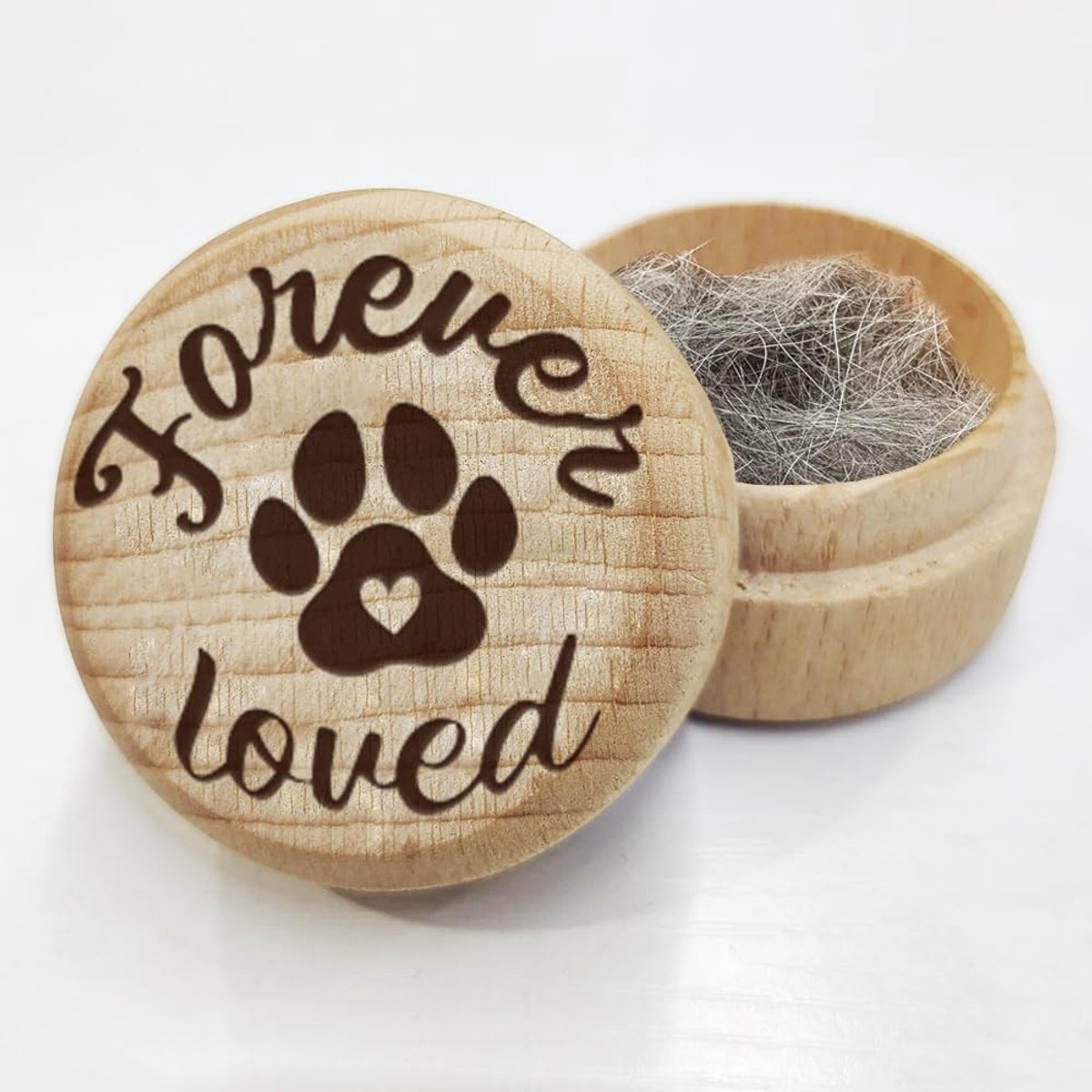 Haar Aandenken Doos voor Huisdieren, Houten Herdenkingsdoos voor Huisdierverlies Eeuwig Geliefd Herdenkingsdoos voor Kat Hond Herdenkingsgeschenken Liefhebbers Opslag Katten Honden Haar