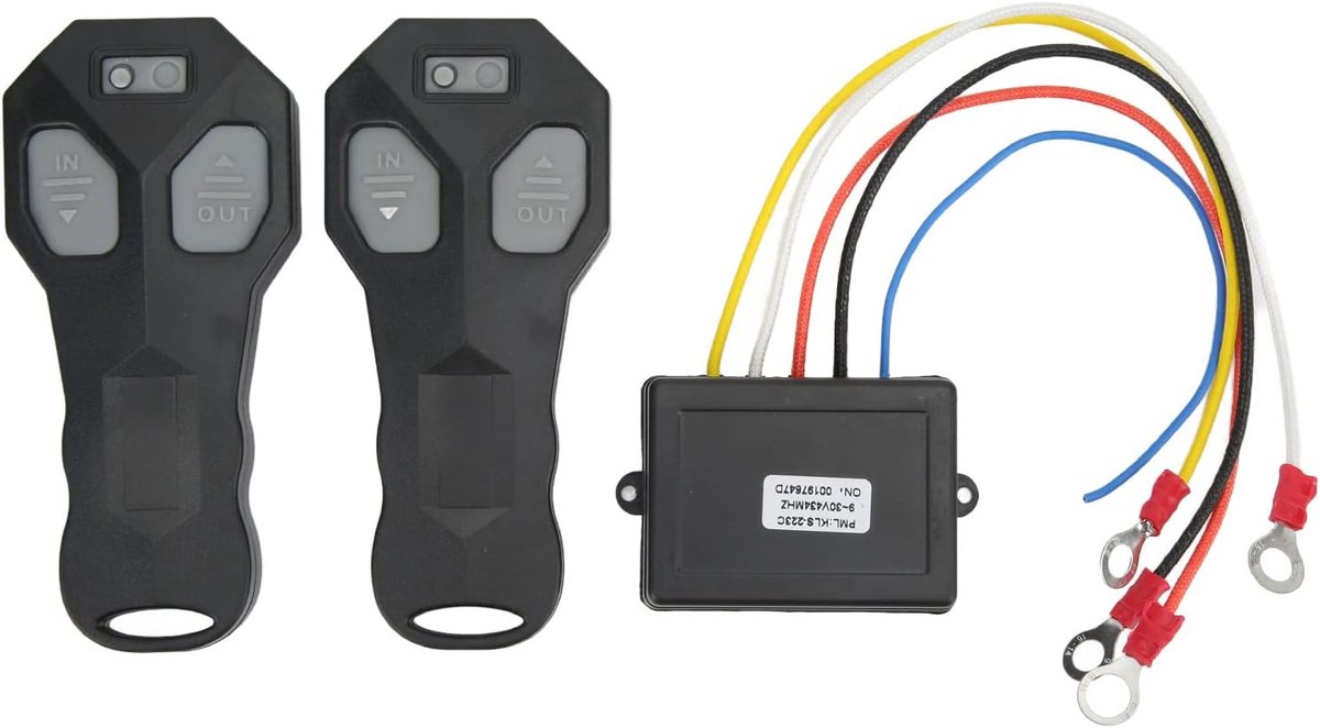 Draadloze Lier Afstandsbediening Kit met Indicator 75ft Bereik 12V Anti Interferentie Elektrische Controller, Draadloos voor Universal Fit Voertuigen