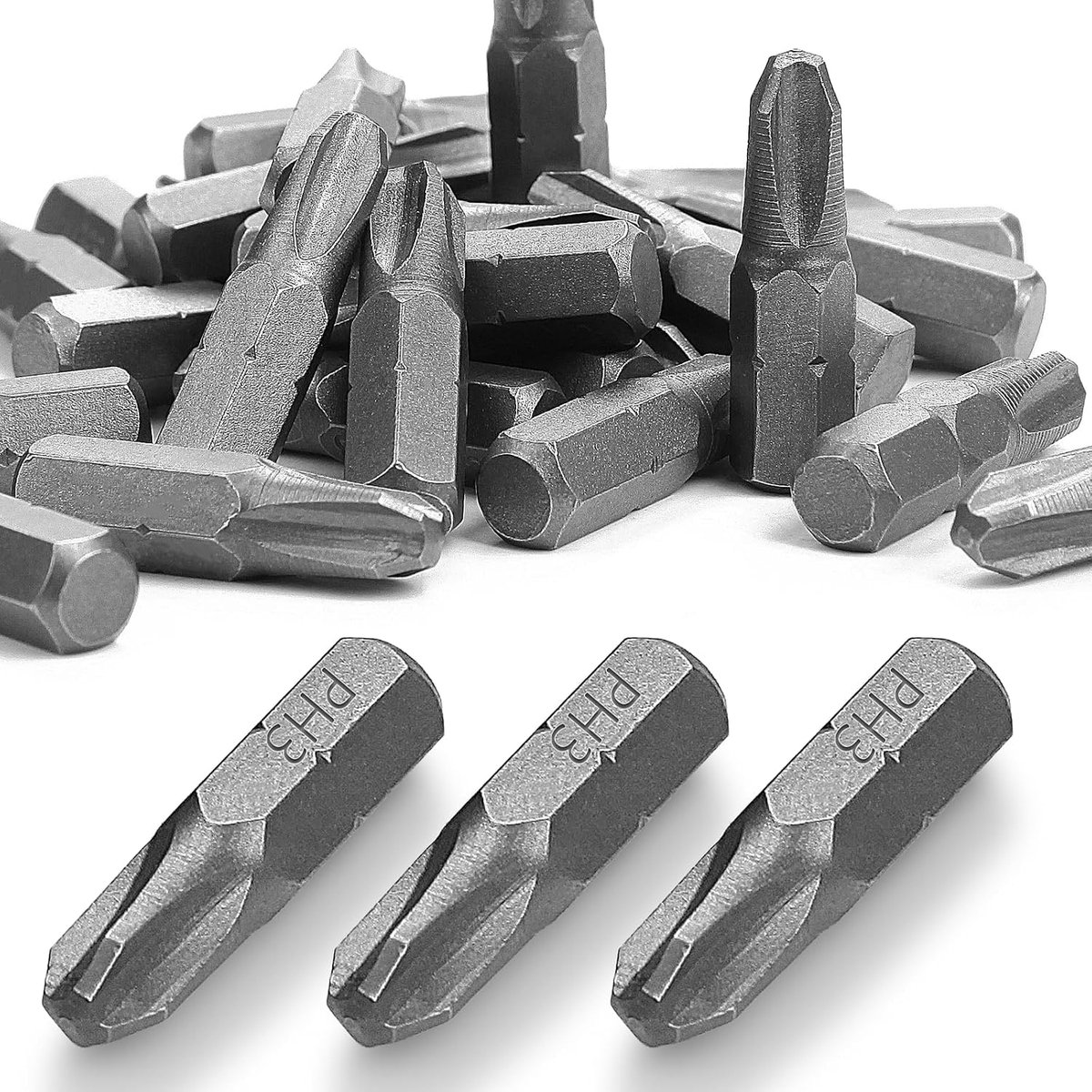 PH3 Torx bit-assortiment, 30 stuks 25 mm reservebits van chroom-vanadium-staal, schroefbits voor PH3