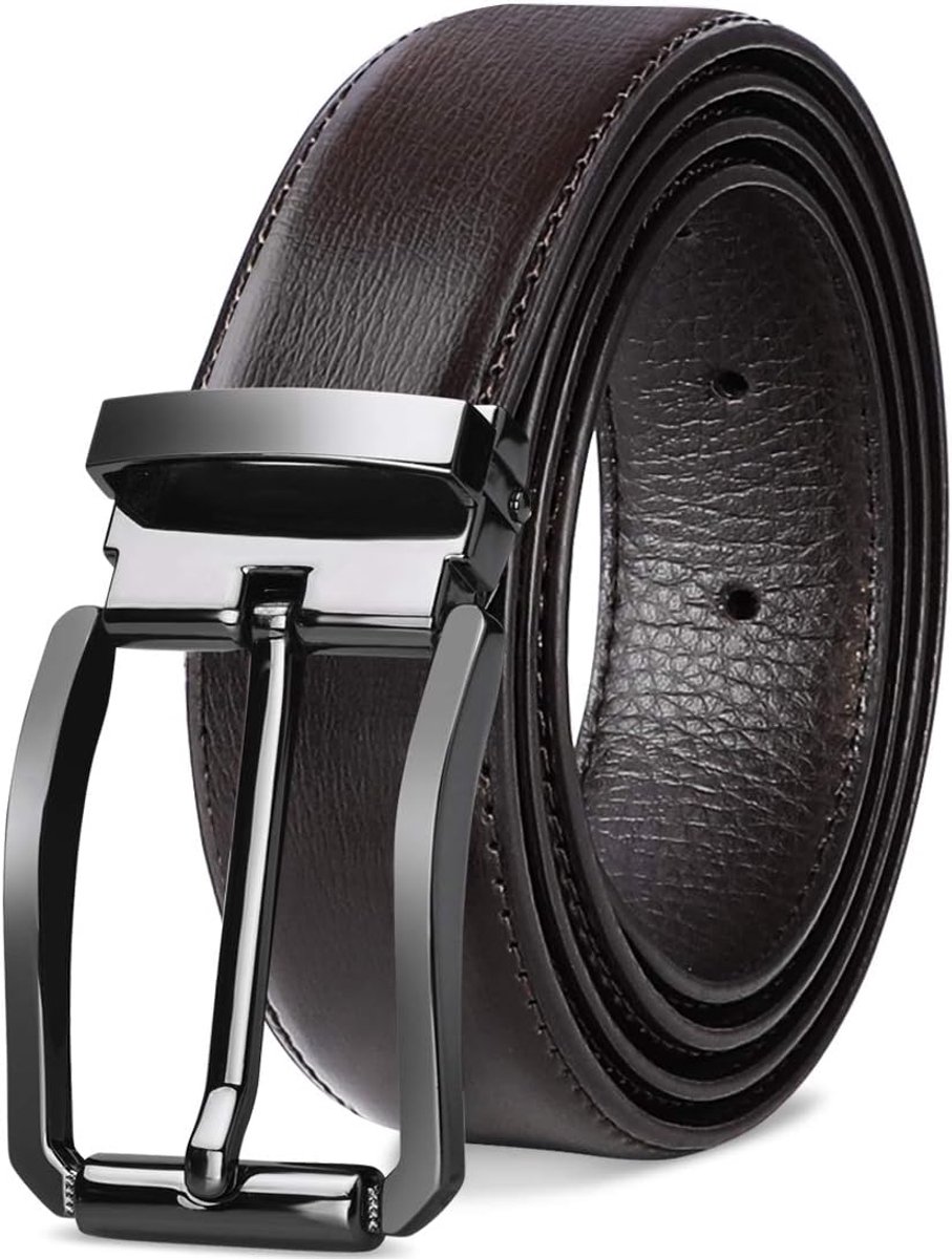 Heren Riem Lederen Jeans Casual Formele Pin Gesp Verstelbare Designer 32mm Breed 115cm 125cm Zwart Bruin Rood-Bruin