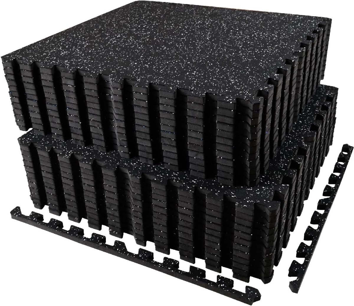 24 Matten 60x60x1,4 cm Extra Dikke Robuuste Rubberen Antislip Puzzelmat, Geschikt voor Sportschool en Thuisfitness, Zware Trainingsbelasting, Vloerbeschermingsmat voor Fitness, Fitnessmat