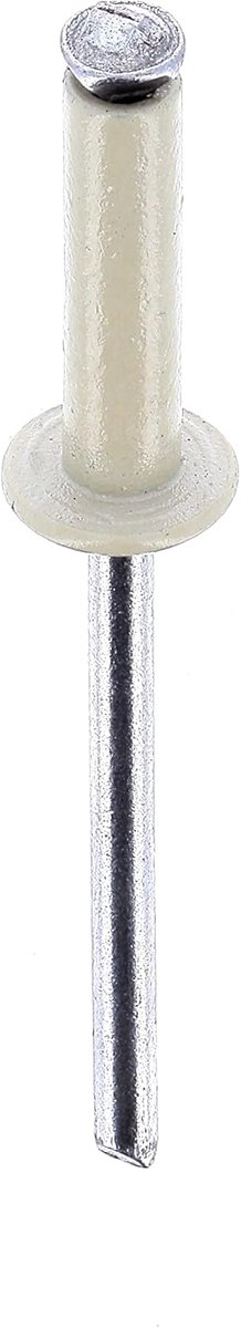 Klinknagels, wit, 4 tot 11 mm x 16 mm