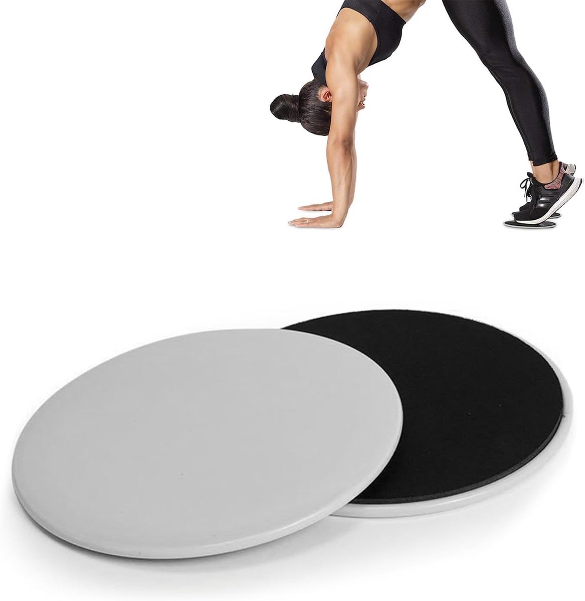 Core Sliders, 2 stuks oefenglijschijven, fitness, core slider, sport, full-body trainingsapparatuur voor buik-, thuisoefeningen ter versterking van romp, billen en buik