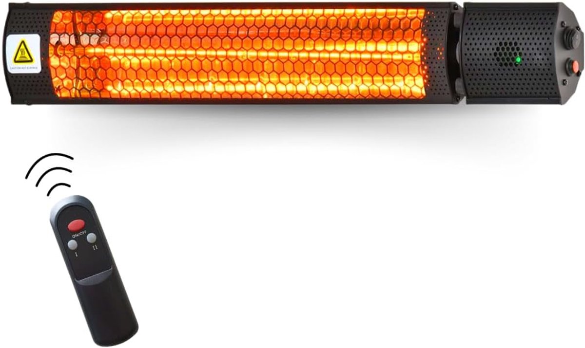 Radiant Heater, 2000w, Verwarmingsstraler voor infraroodverwarming, met IP65 directe warmtetechnologie, weerbestendig, met afstandsbediening