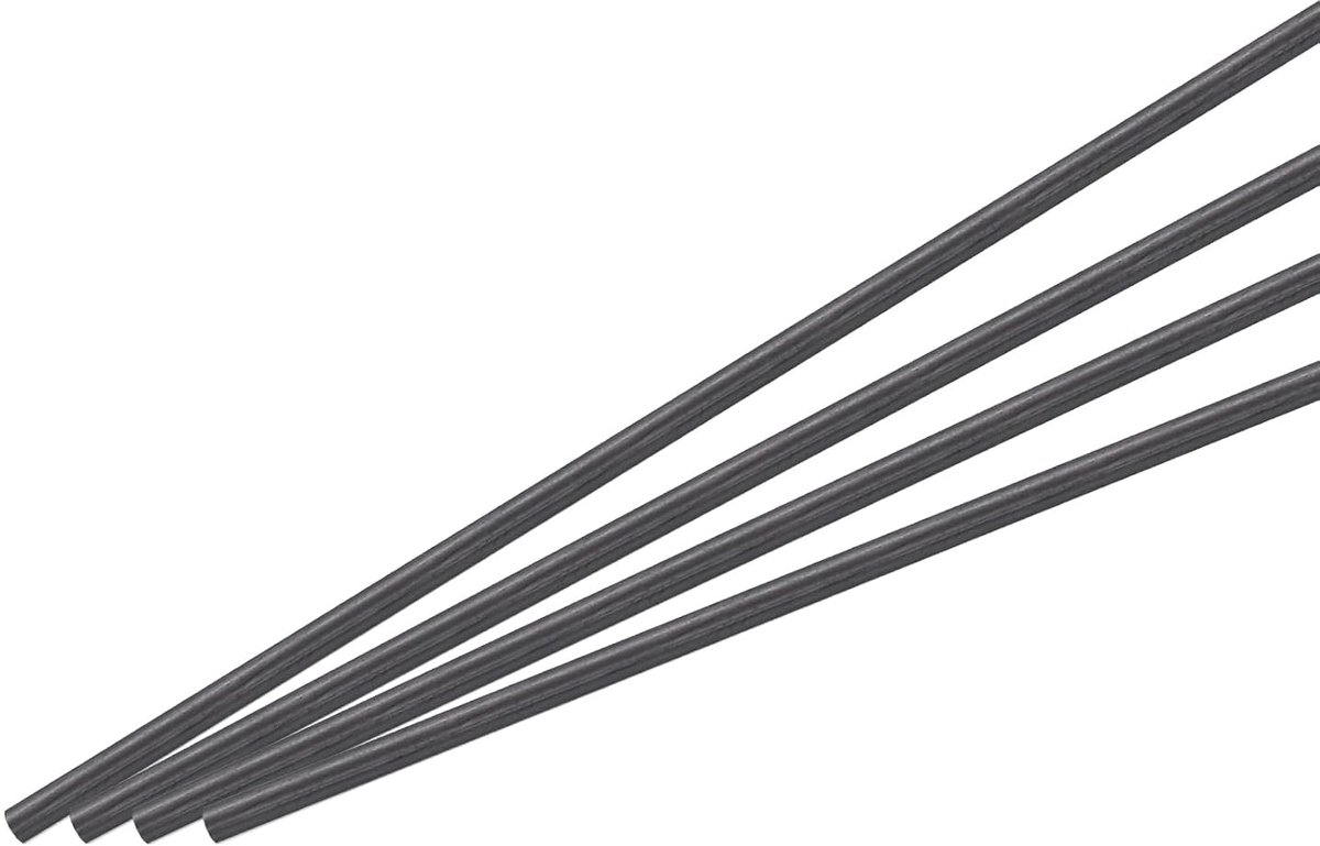 Koolstofvezelstang, 4 mm x 300 mm, koolstofstang voor RC-vliegtuigen, doe-het-zelf, draak, quadcopter-vleugelbuizen, reparatieset voor armen, 4 stuks