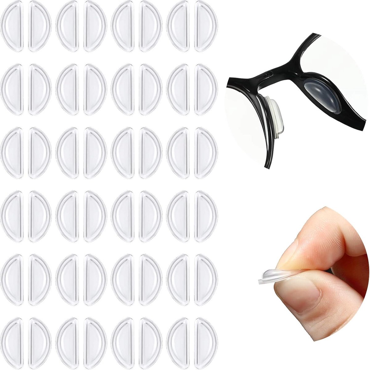 Kussen Neuspads Zelfklevende Pads voor Antislip Luchtkamerbril, Dikte 3,5 mm/0,4 Inch (12 Paar)