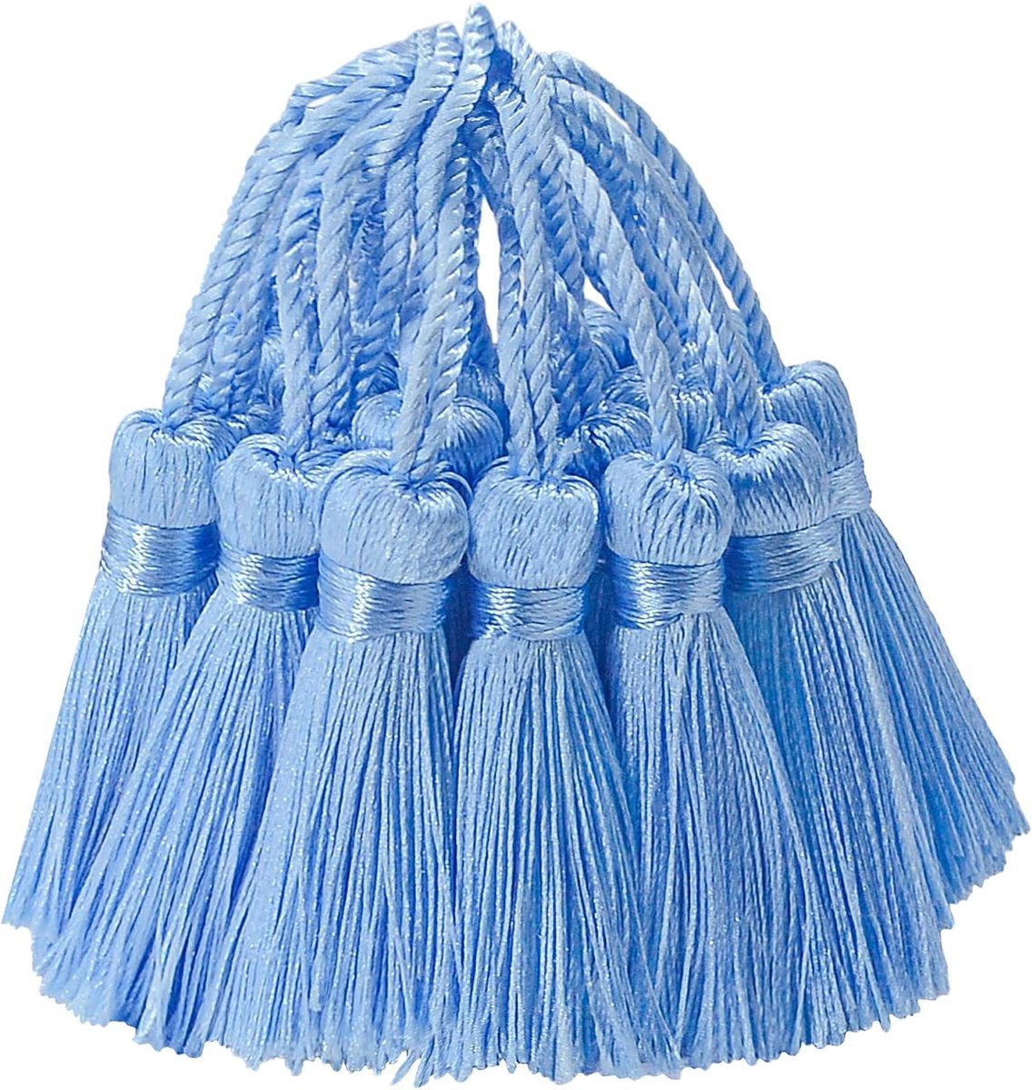 30 stuks mini zijden kwasthangers om te knutselen, kleine accessoires om op te hangen, doe-het-zelf bladwijzer voor vrouwen, sieraden, sleutels, ketting, gepersonaliseerd gordijn, huwelijkscadeau