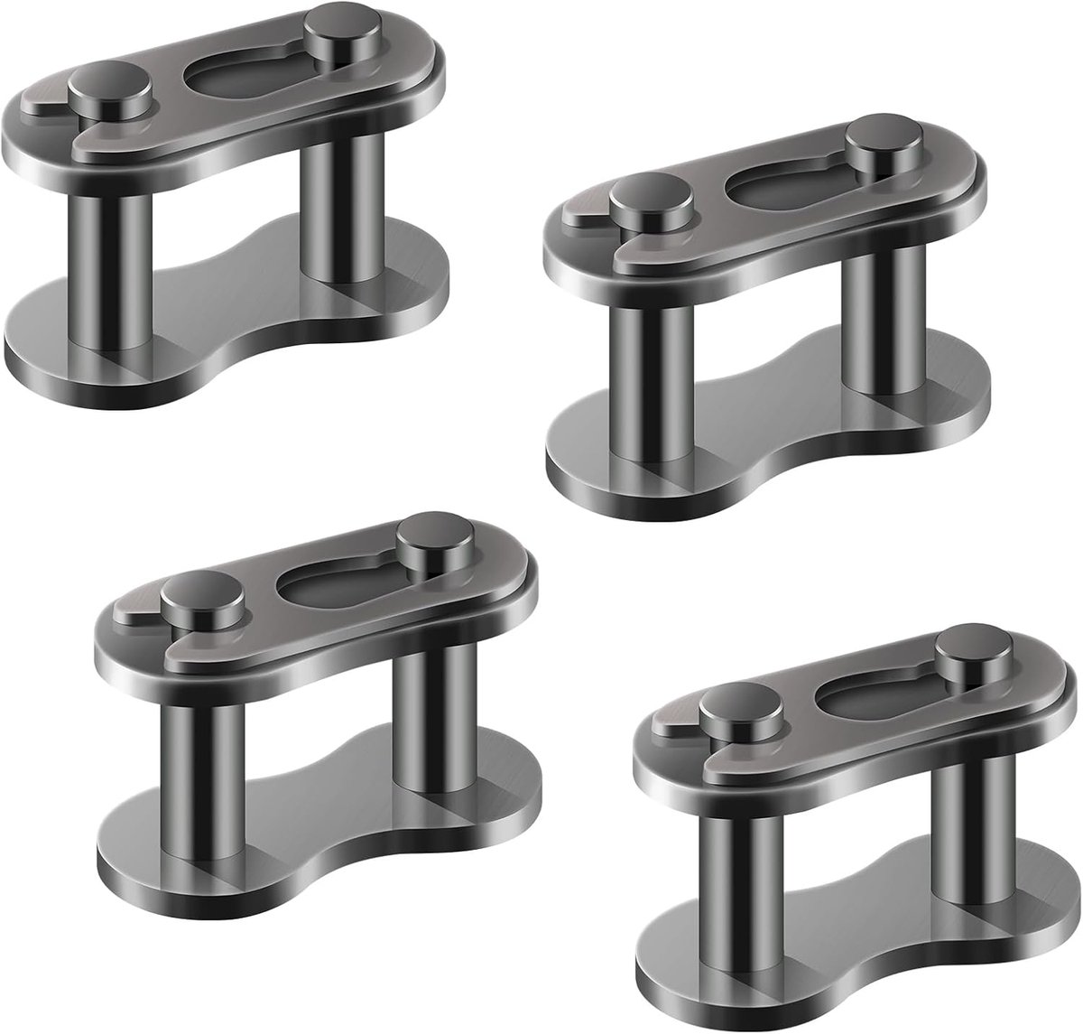 4st Connectoren Motorfiets Pocket Bike Chain Pocket Bike Pocket Bike Cross Zilveren Master Link Vervanging voor Motorfiets 50cc 70cc 90cc 110cc 125cc ATV Quad 4 Wheeler Pocket Bike, # 420