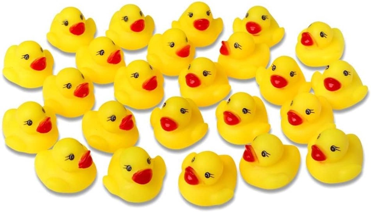 Rubberen Eend Geel Rubberen Eenden Approx. 3,5 cm Verpakking van 24