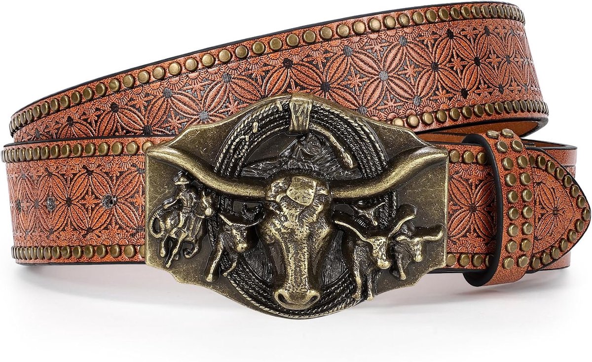 Western Cowboy leren riem voor mannen vrouwen cowgirl Western The Land riem heren gesp riem voor jeans broeken