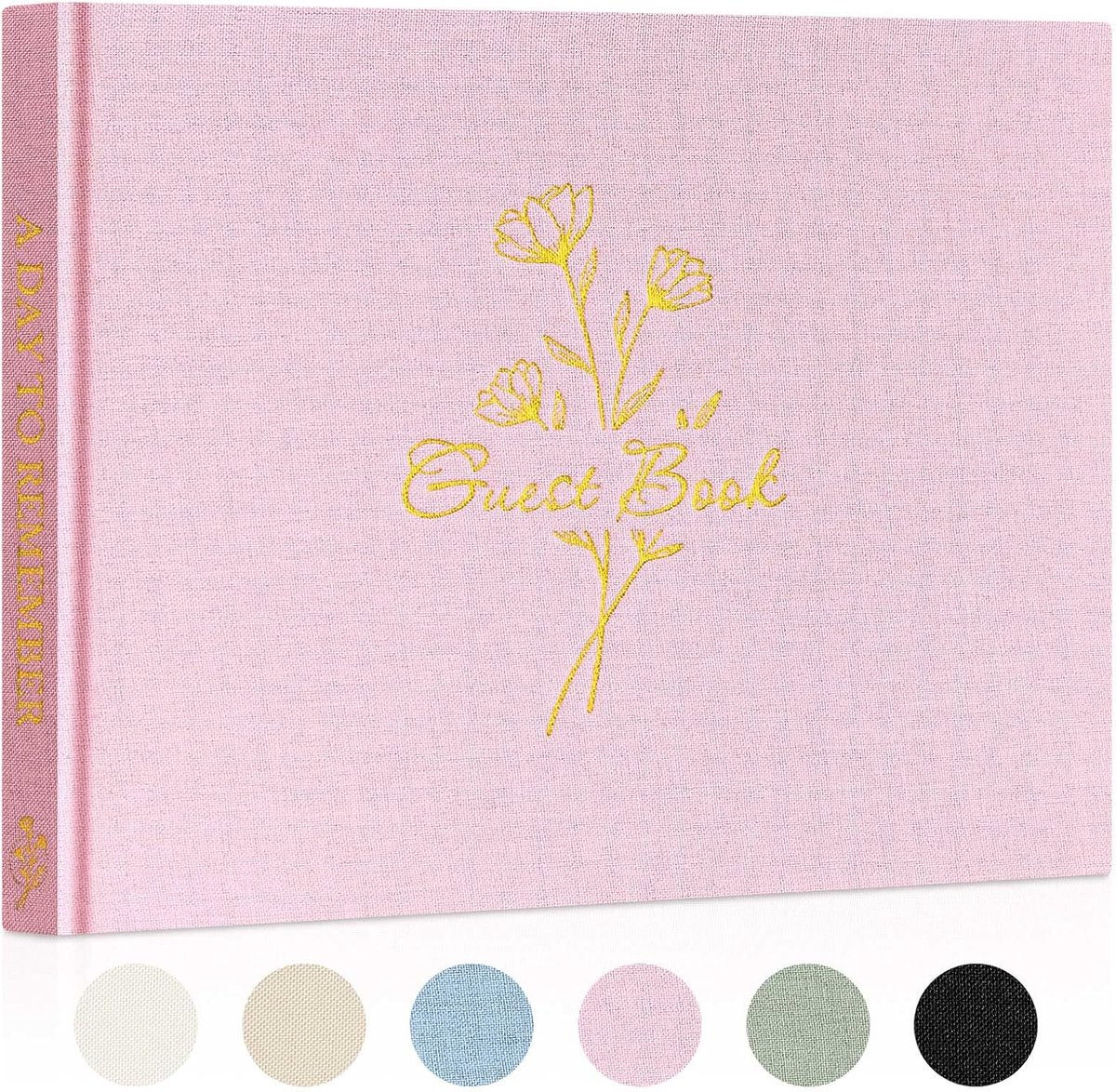Bruiloft gastenboek met 108 blanco pagina's - Elegant linnen hardcover gastenboek bruiloft receptie voor inschrijven en foto's - Polaroid gastenboek voor bruiloft bruidsdouche babyshower feest