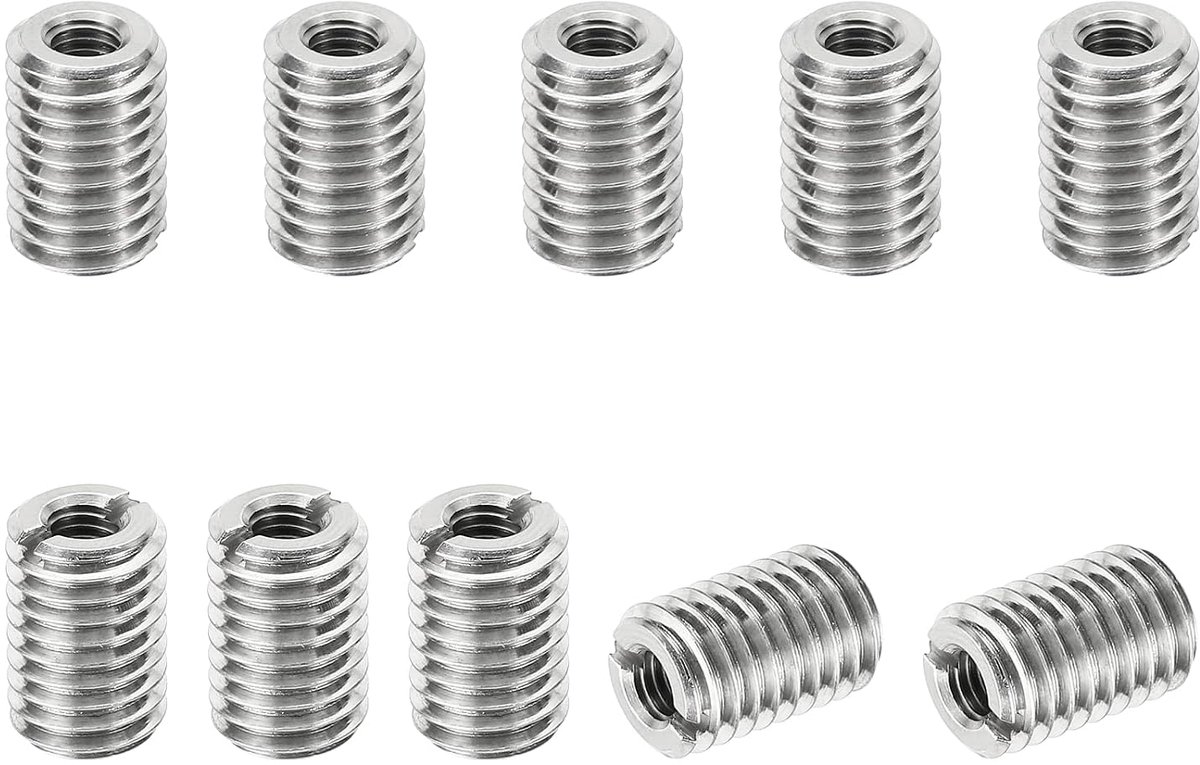 Draad Adapters Moer Reductie Moer, 10 stuks M10x1.5 Mannelijk naar M5x0.8 Vrouwelijk Reparatie Invoegen Moer Schroef Verloopstuk Conversie Roestvrij Staal Bevestiging 15mm