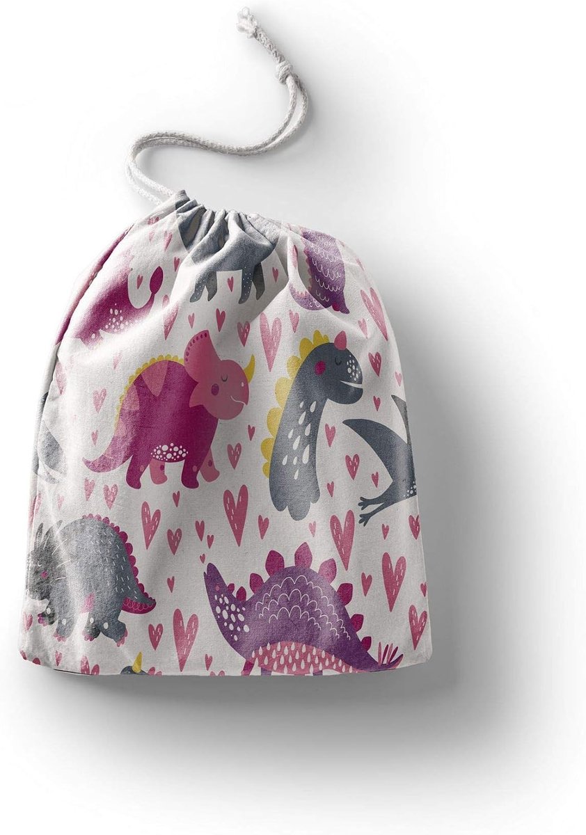 Jardin du Lin Bedrukte katoenen tassen met trekkoord, boodschappentas, tas, stoffen tas, groententas, herbruikbaar, milieuvriendelijk, multifunctioneel, opvouwbaar, maat: 20 x 30 cm