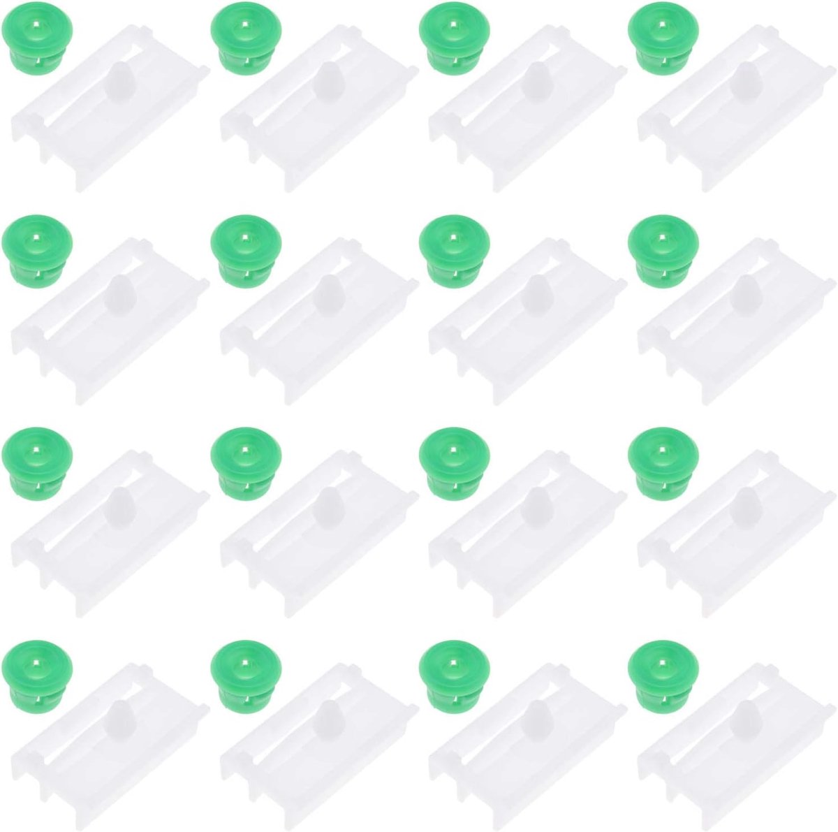 20x Auto Side Instaplijsten Rok Trim Moulding Clips met Groene Grommets 51718184574 & 51711932996 Compatibel met 3 Serie E32 E36 E46 E90 E91